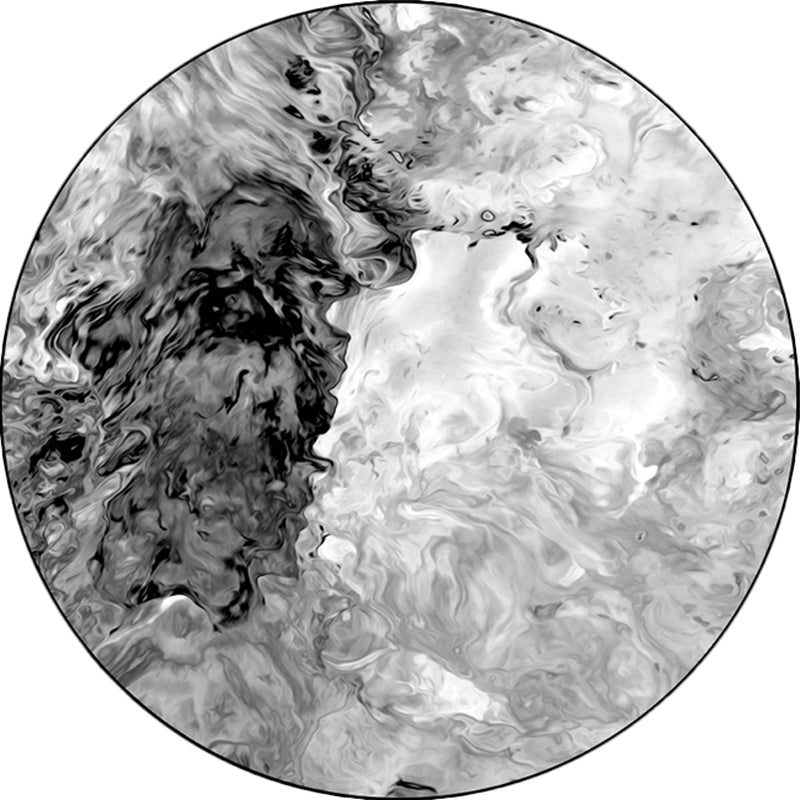 Skorter | Black and White Bedroom Carpet Modern Abstract Oil Painting Pattern Area Rug Polyester Non-Slip Washable Rug