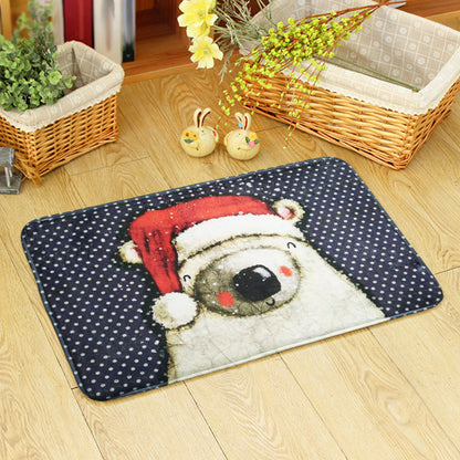 Skorter | Beautiful children's carpet in orange and green with animal bear mouse pattern carpet polyester non-slip carpet for the children's room