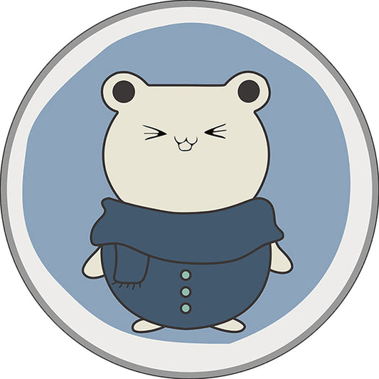 Skorter | Blue Kids Rug | Kids Animal Hamster Pattern Area Rug Polyester Stain Resistant Carpet