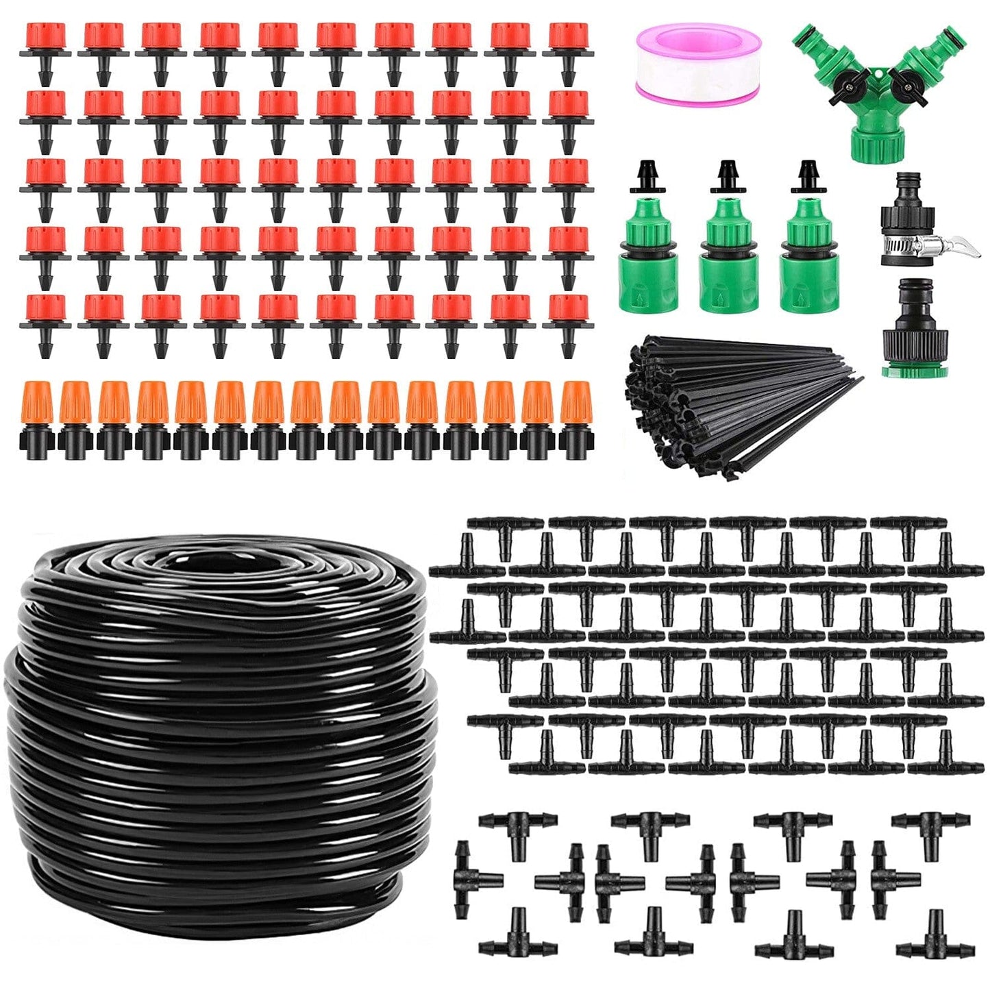 Skorter | 164FT Drip Irrigation Kit Automatic Garden Watering System