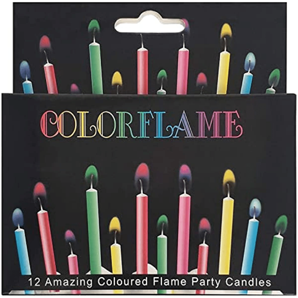 Skorter | Colorflame Birthday Candles and Holders – Colorful Candles for Birthday, Anniversary, Wedding, and Celebrations