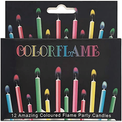 Skorter | Colorflame Birthday Candles With Stand – Vivid Colors For Birthday, Anniversary, Wedding And Celebrations
