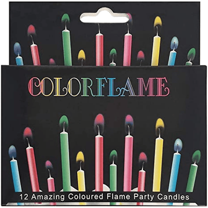 Skorter | Colorflame Birthday Candles With Stand – Vivid Colors For Birthday, Anniversary, Wedding And Celebrations