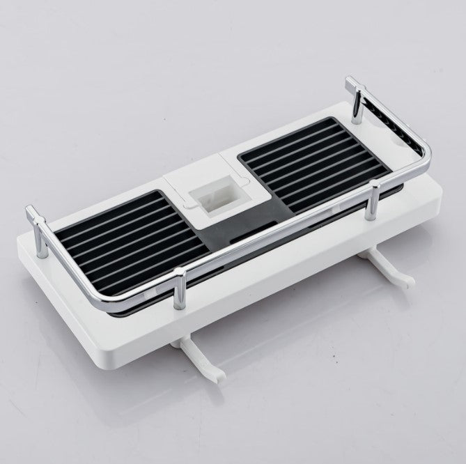 skorter | Bathroom Shelf Caddy for Shower Rail, No Drilling Pole Shower Storage Rack Holder