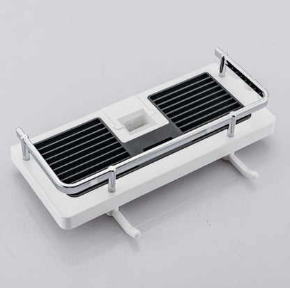 Skorter | Bathroom Shelf Caddy for Shower Rod, No Drilling Pole Shower Storage Shelf Holder