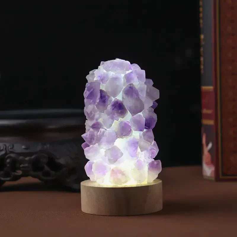 Skorter | Crystal Lamp - Amethyst - Healing Energy - Gentle Light