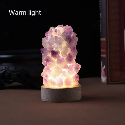 Skorter | Crystal Lamp - Amethyst - Healing Energy - Gentle Light