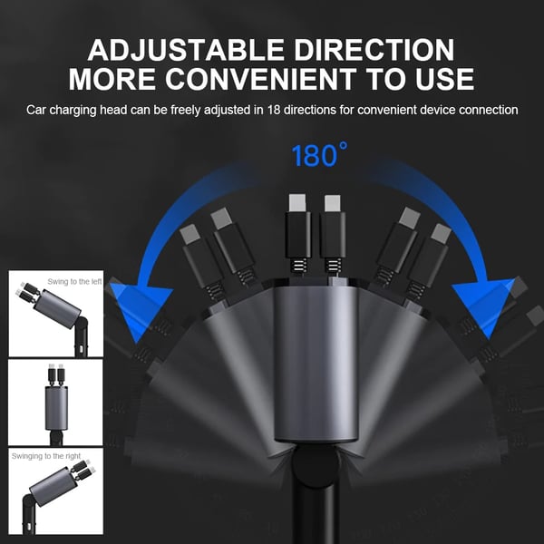 Skorter | Fast charging retractable car charger (compatible with all cars and all phones)
