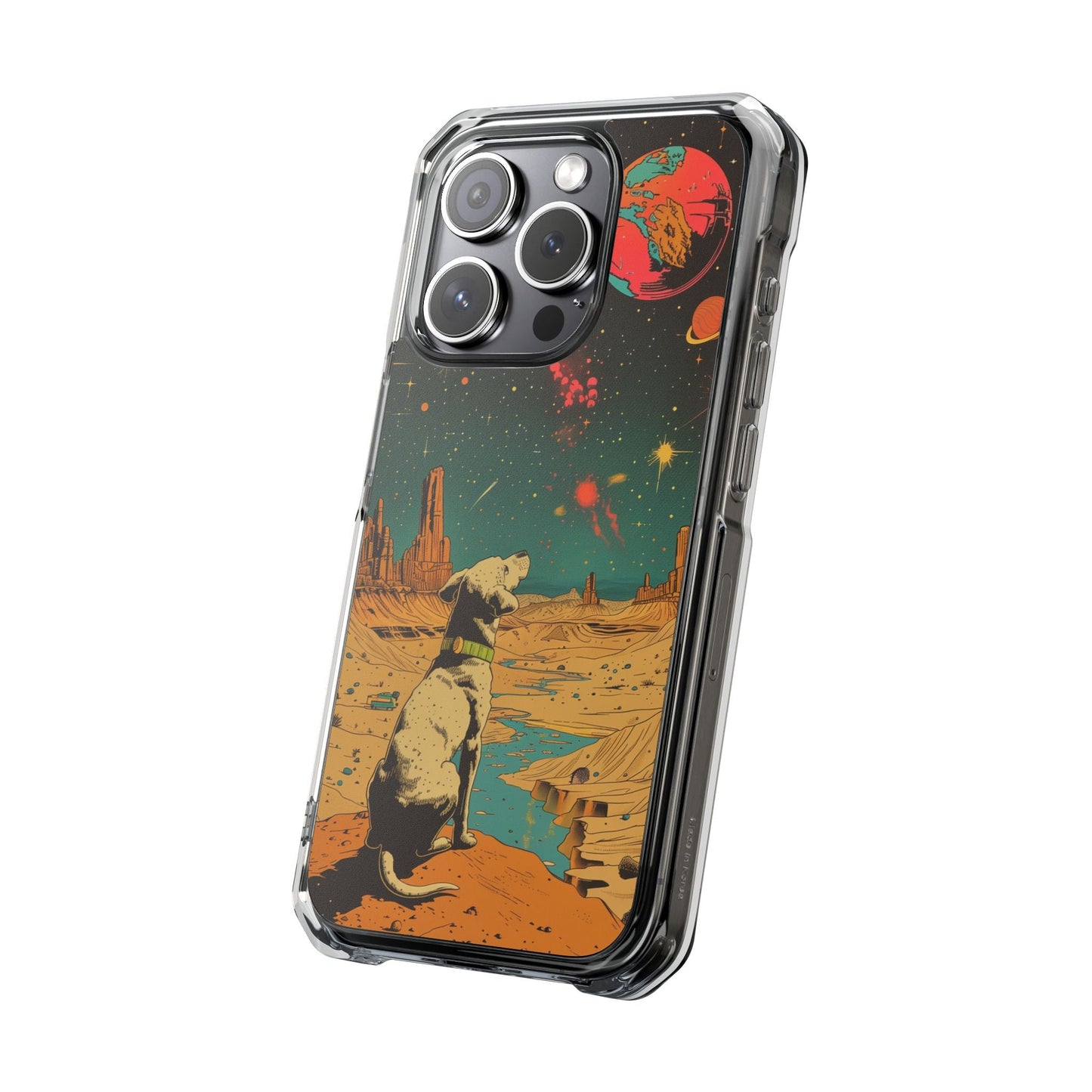 Skorter | Dog Astronaut Magnetic Clear Case for iPhone Series