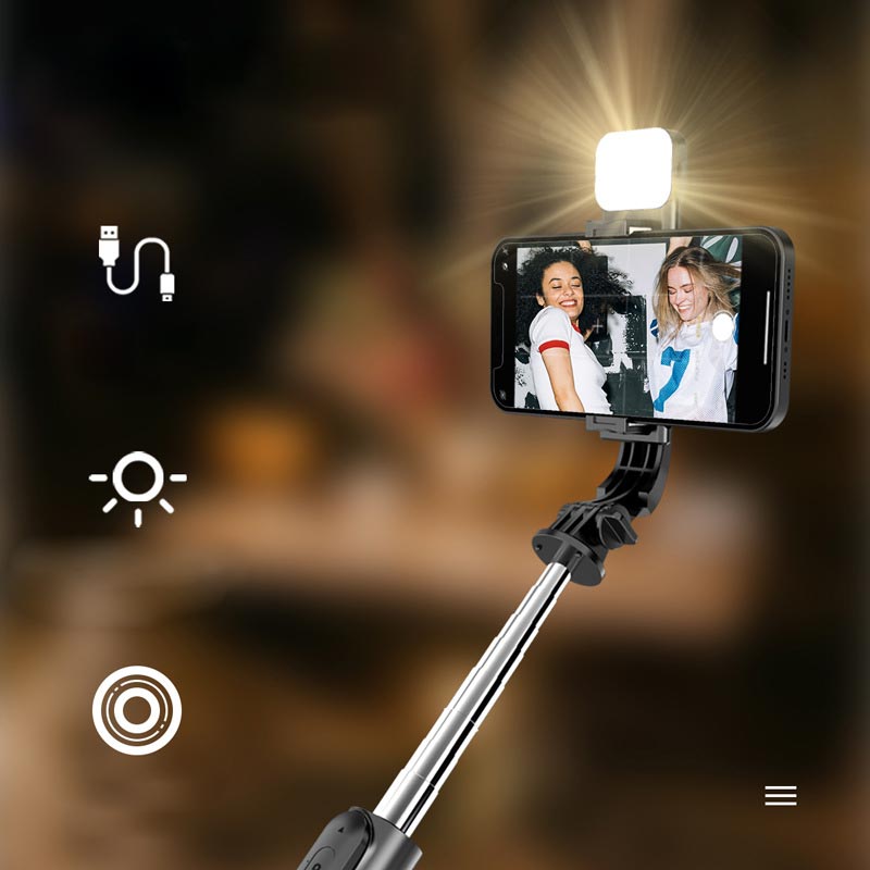 Skorter | Bluetooth Selfie Stick Tripod with Telephone Stand and Beauty Fill-in Lighting