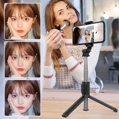 Skorter | Bluetooth Selfie Stick Tripod with Telephone Stand and Beauty Fill-in Lighting