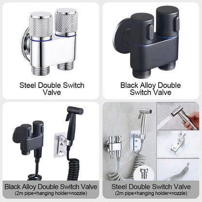 Skorter | 1/2" angle valve with double switch outlet