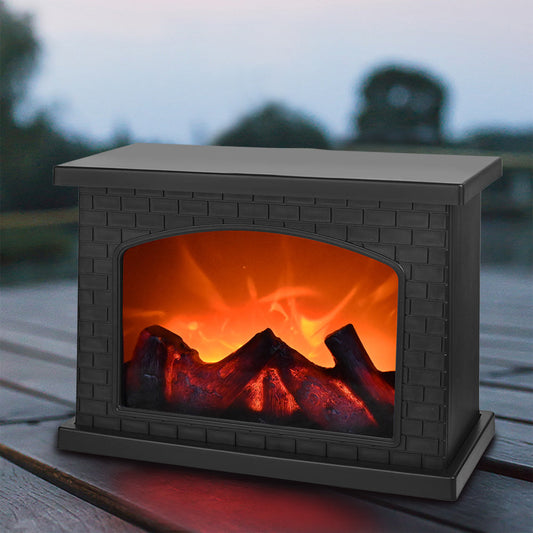 Skorter | Cozy rectangular fireplace lantern stove lamp - Realistic simulation flame lights