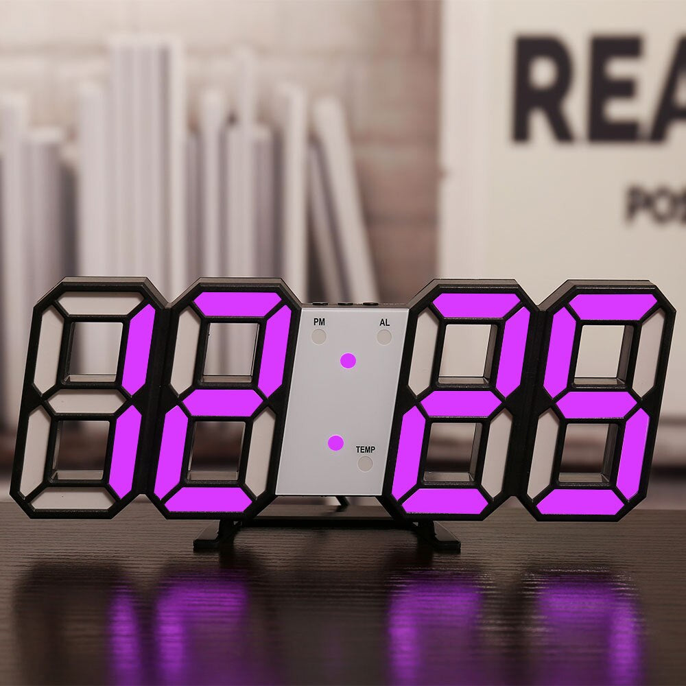 Skorter | LED-Digital Wall Clock - Temperature and Alarm