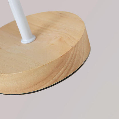 Skorter | Nordic Vintage Fabric Cone Solid Wood LED Table Lamp