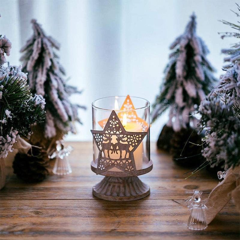 Skorter | 4-piece vintage antique pillar candlestick set