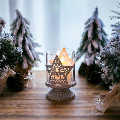 Skorter | 4-piece vintage antique pillar candlestick set