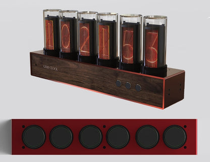 Skorter | DIY Solid Wood Glow Tube 6-Bit Digital Clock with 7 Modes, Magnetic Design, Adjustable Color and Precise Timing, The Best Handmade Gift for Him or Her