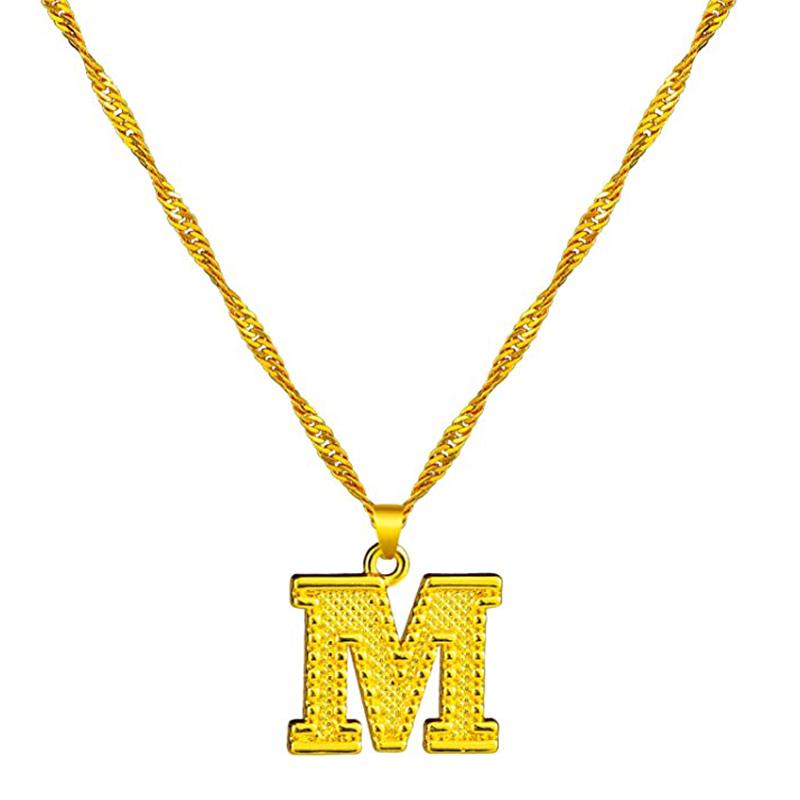 Skorter | 18K gold-plated initial letter necklace