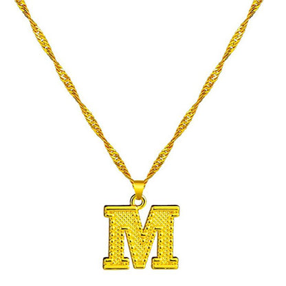 Skorter | 18K gold-plated initial letter necklace