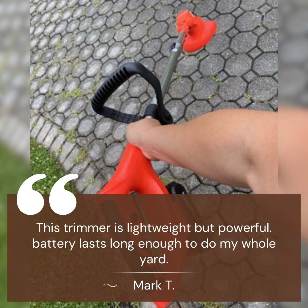 Skorter | Cordless Grass Trimmer with Adjustable Cutting Width for Lawn Care & Garden Maintenance