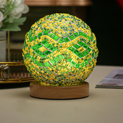 Skorter | Spherical LED Dimmable Glass Bohemian Baroque Table Lamp