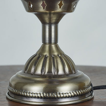 Skorter | Traditional Tiffany romantic oval iron enameled 1-light table lamp for the bedroom