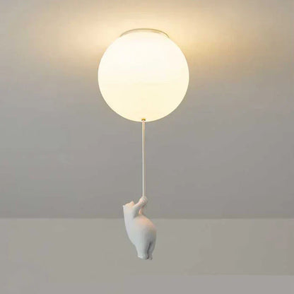 Skorter | CloudBear Kids Ceiling Light – Bear & Balloon LED Pendant Lamp for Nursery and Bedroom Decor