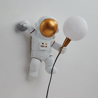 Skorter | CosmoBuddy Astronaut Wall Lamp | Creative Design | Resin & ABS | LED Bedroom Light