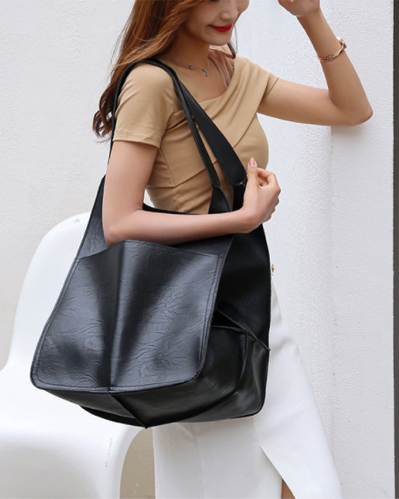 Skorter | Chic & Sustainable Leather Bag with Large Capacity - Elegant, Versatile Women's Handbag