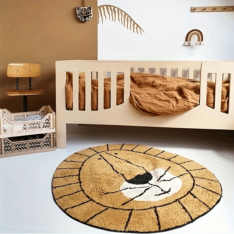 Skorter | Cute Animal Rug – Fluffy Soft Round Mat, Non-slip Plush Carpet for Children's Room and Living Room