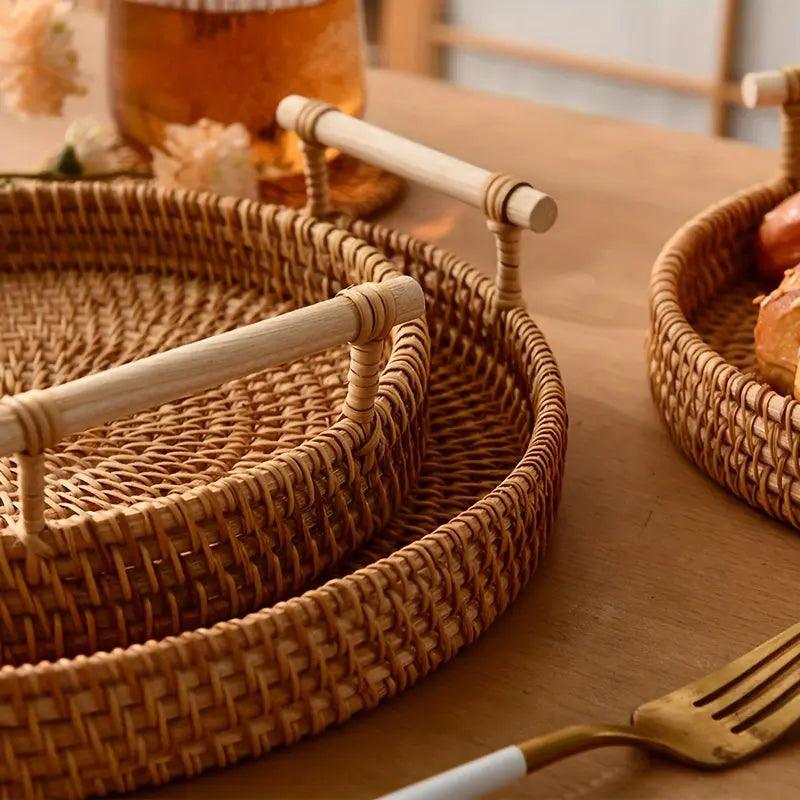 Skorter | EcoRiva - Woven Rattan Serving Tray