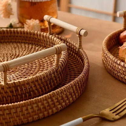 Skorter | EcoRiva - Woven Rattan Serving Tray