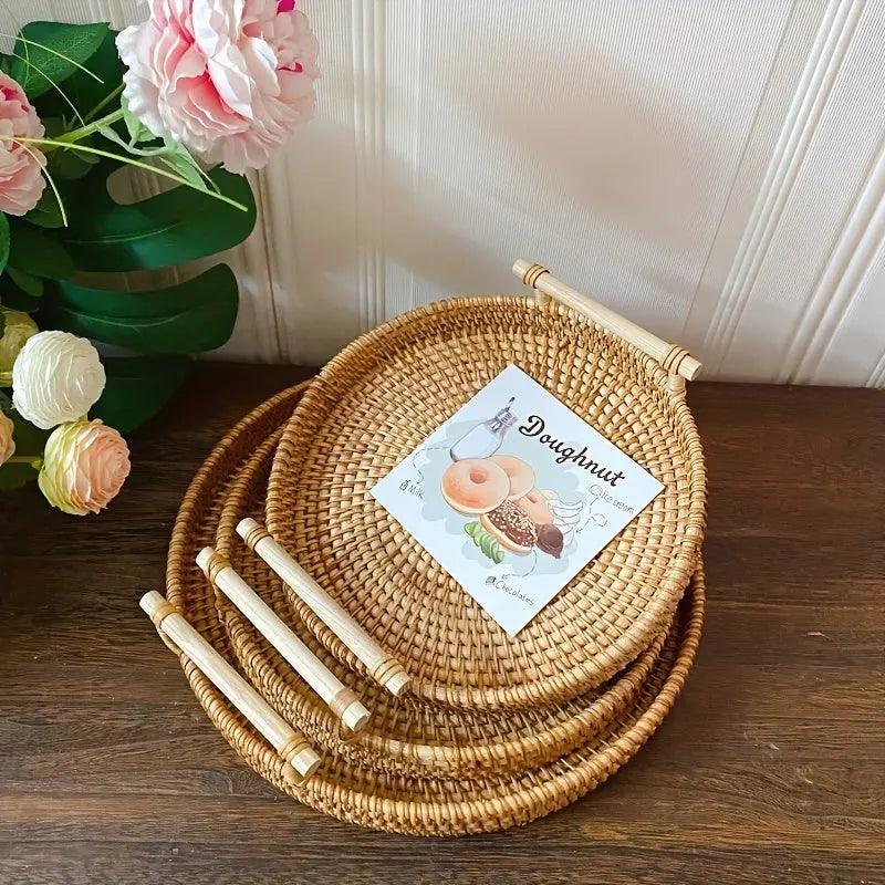 Skorter | EcoRiva - Woven Rattan Serving Tray