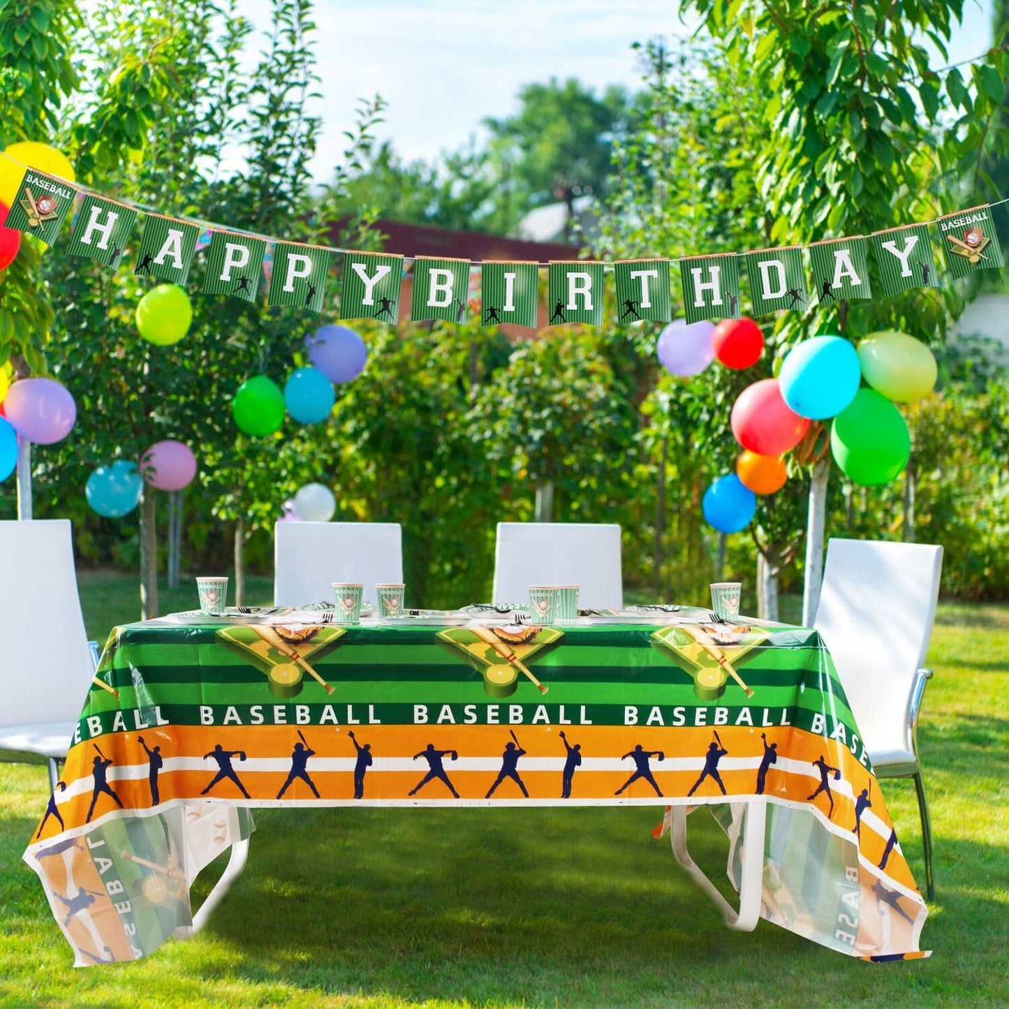 Skorter | 171-pieces: Baseball birthday party disposable tableware set