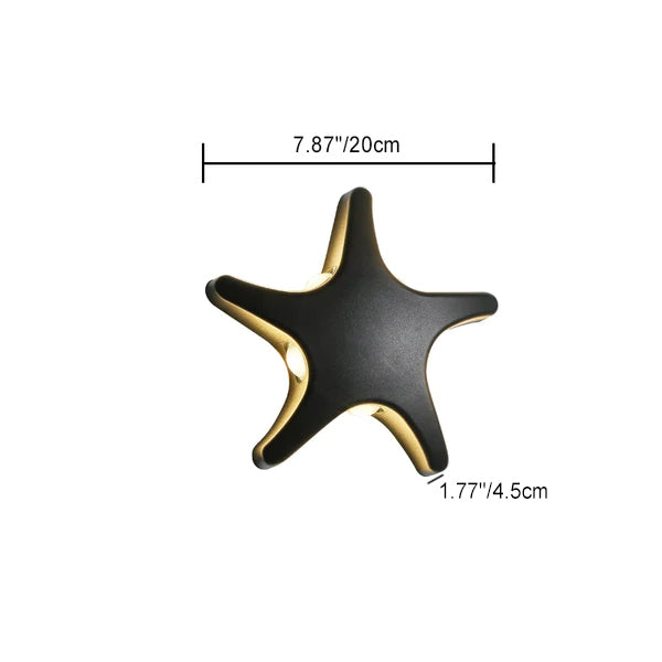 Skorter | Contemporary Simplicity Aluminum Starfish Design LED Waterproof Wall Lantern Lamp for Outdoor Terrace