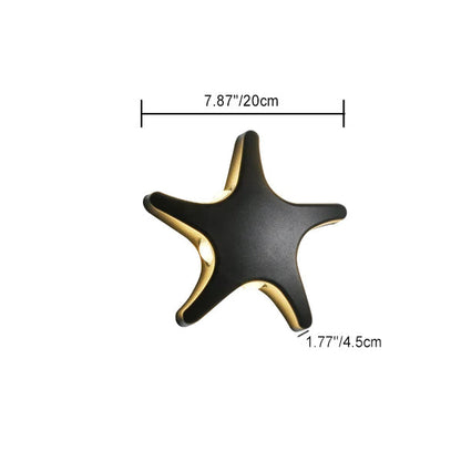 Skorter | Contemporary Simplicity Aluminum Starfish Design LED Waterproof Wall Lantern Lamp for Outdoor Terrace