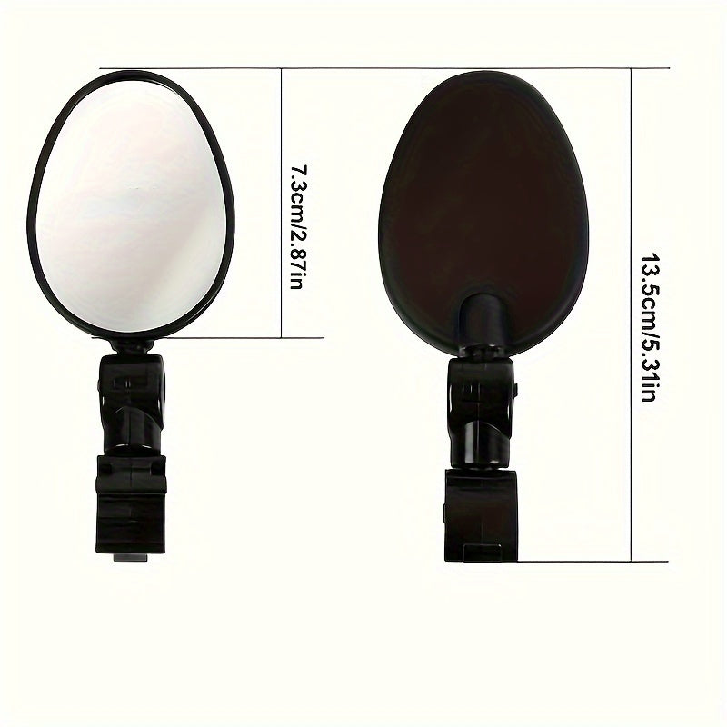 Skorter | 2-Pack bicycle rearview mirrors – Wide angle, safety mirrors, universal fit