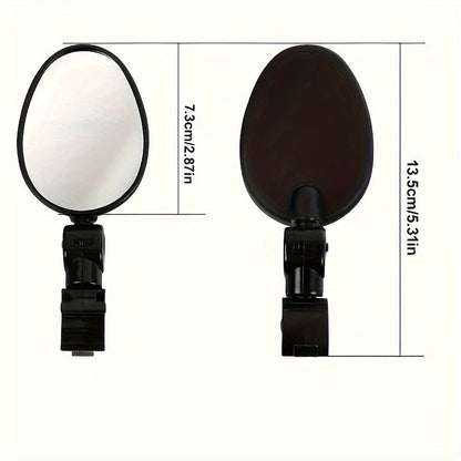 Skorter | 2-Pack bicycle rearview mirrors – Wide angle, safety mirrors, universal fit