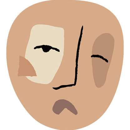 Skorter | Brown irregular bedroom rug novelty abstract painting pattern area rug polyester pet-friendly rug