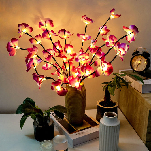 Skorter | OrchidGlow - Phalaenopsis Orchid with 20 LEDs for Indoor Decoration
