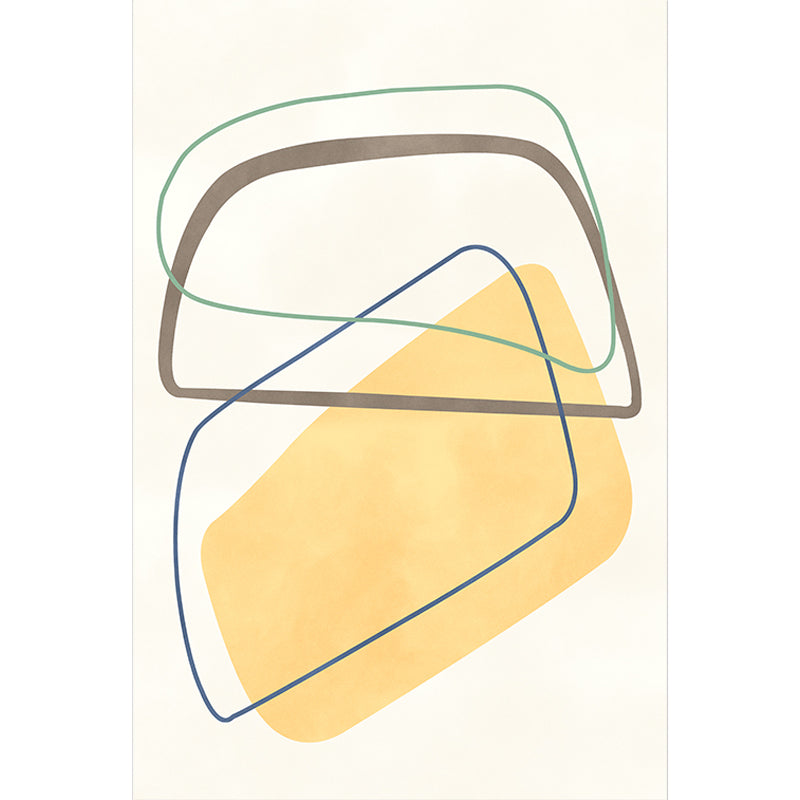 Skorter | Beige Abstract Carpet Polyester Modern Carpet Nonslip Background Pet-Friendly Area Rug for Living Room