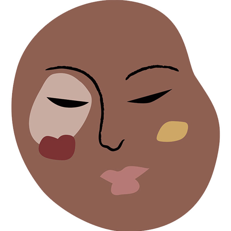 Skorter | Brown irregular bedroom rug novelty abstract painting pattern area rug polyester anti-slip mat rug