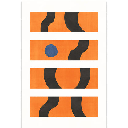 Skorter | Contemporary Abstract Area Rug Multicolor Polyester Washable Dog and Cat Friendly Carpet for Living Room