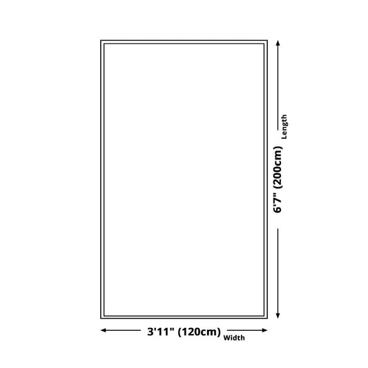 Skorter | Black and White Bedroom Carpet Contemporary Geometric Pattern Rug Leather Pet Friendly Non-Slip Area Rug