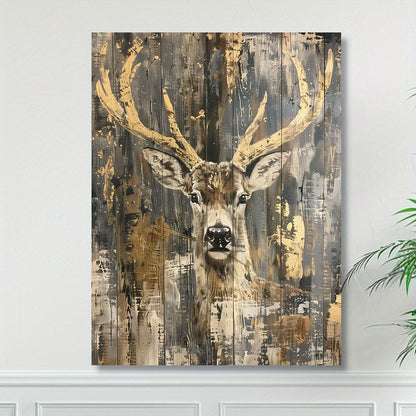 Skorter | Abstract Herten Canvas Art - Modern Rustic Wall Decoration 30.48x40.64 cm