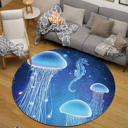 Skorter | Cute Cartoon Character Pattern Rug Pink Kids Rug Polyester Washable Pet Friendly Non-Slip Rug for the Nursery