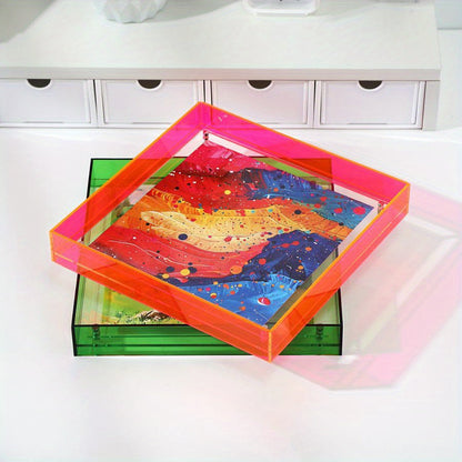 Skorter | Elegant Acrylic Picture Frame - Transparent Minimalist Design for Wall Art and Posters, 25x25cm Table Display, No Inserts Included