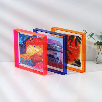 Skorter | Elegant Acrylic Picture Frame - Transparent Minimalist Design for Wall Art and Posters, 25x25cm Table Display, No Inserts Included