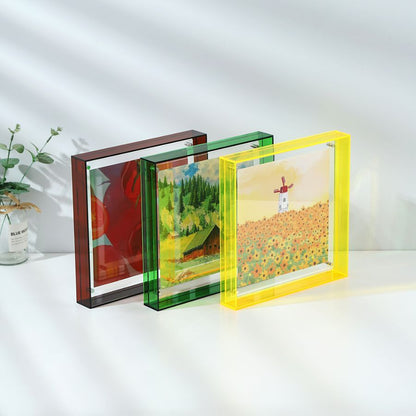 Skorter | Elegant Acrylic Picture Frame - Transparent Minimalist Design for Wall Art and Posters, 25x25cm Table Display, No Inserts Included